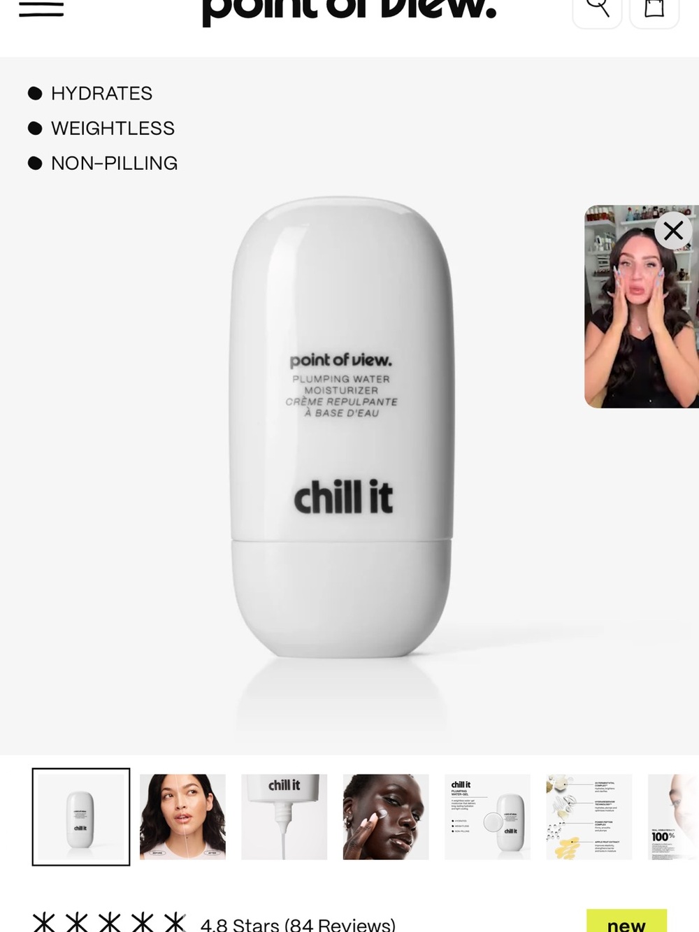Point of View Chill It Plumping Water Moisturizer